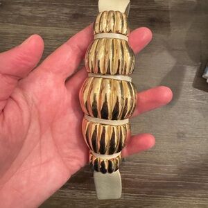 Gold and Cream Statement Belt